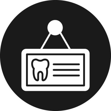 Diş simgesinin vektör illüstrasyonu