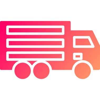 Teslimat. Web simgesi basit illüstrasyon