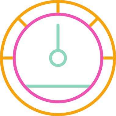 Saat. Web simgesi basit illüstrasyon