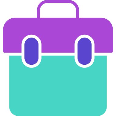 Bavul. Web simgesi basit illüstrasyon