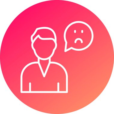 üzgün yüz simgesi vektör illüstrasyonu