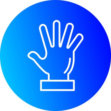 Mavi elin vektör illüstrasyonu