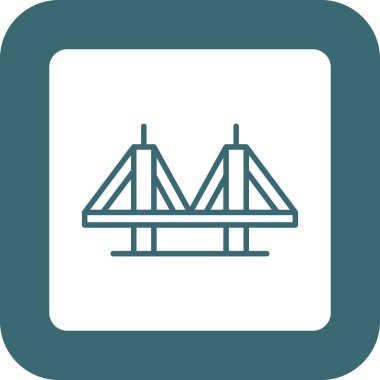 Köprü simgesi vektör illüstrasyonu