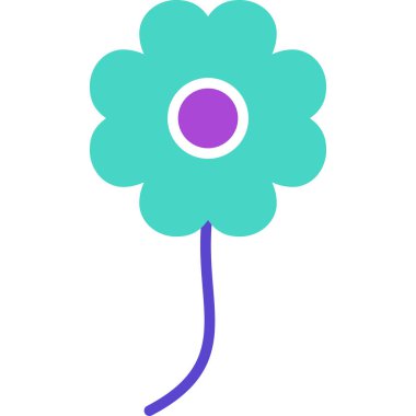 Beyaz arkaplanda çiçek vektör illüstrasyonu