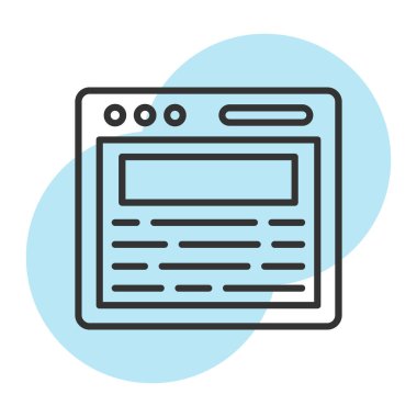 Web sayfası tarayıcı simgesi vektör illüstrasyon tasarımı