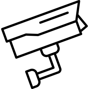 CCTV kamera simgesi, vektör illüstrasyonu