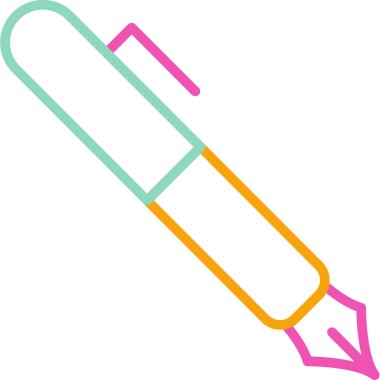 Kalem. Web simgesi basit illüstrasyon