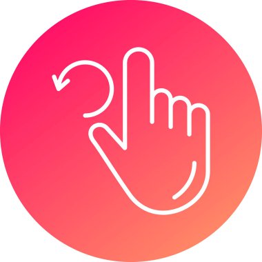 Bir el simgesinin vektör illüstrasyonu