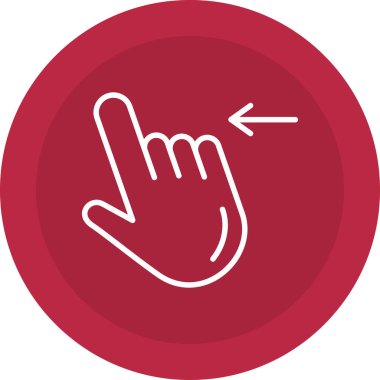 parmak vektör çember çizgisi simgesi tasarımı