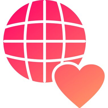 Kalp. Web simgesi basit illüstrasyon