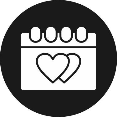 Kalp ikonu vektör illüstrasyonu