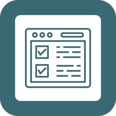 Kontrol listesi izole edilmiş vektör simgesi düzenlenebilir