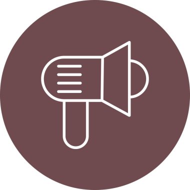 Megafon. Web simgesi basit illüstrasyon