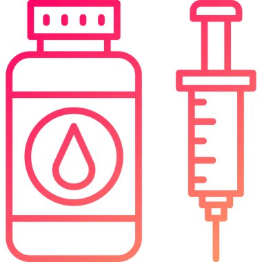Aşı şişesi. Basit resimleme