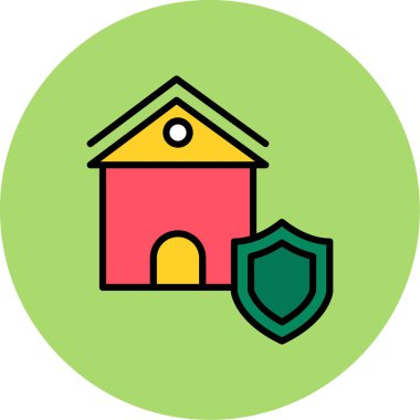 Ev. Web simgesi basit illüstrasyon