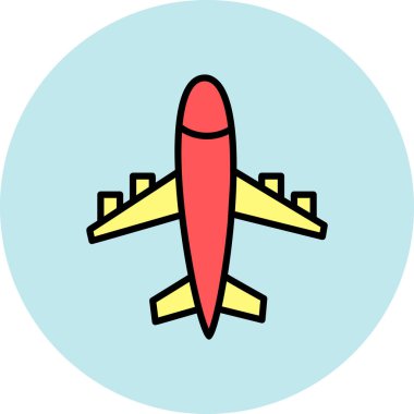 Uçak. Web simgesi basit illüstrasyon