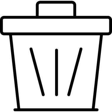 Çöp kutusu simgesi, vektör tasarımı