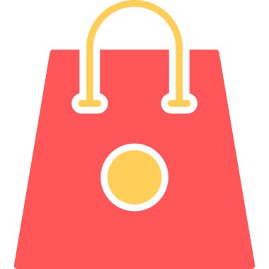 çanta alışveriş merkezi simgesi düz tasarım