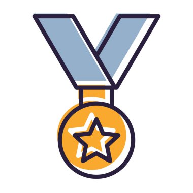 Madalya ikonu. vektör illüstrasyonu