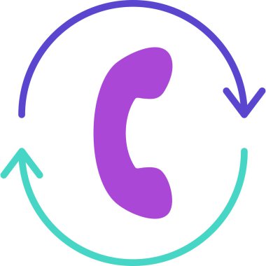 Bir çağrı simgesinin vektör illüstrasyonu