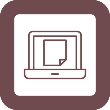 dizüstü bilgisayar simgesi, vektör illüstrasyonu