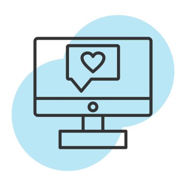 bilgisayar ekranı simgesi, vektör illüstrasyonu