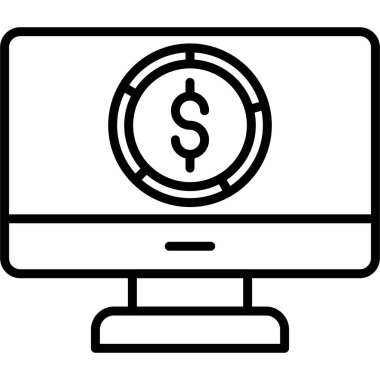 Doları vektör satırı simgesi