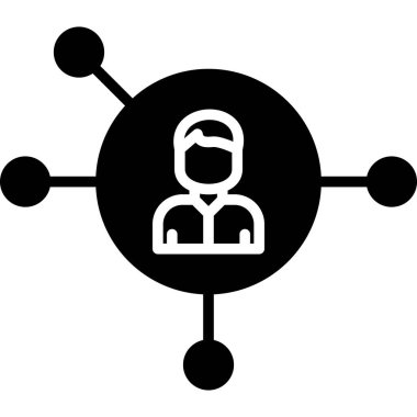 iş insanları simgesi, vektör illüstrasyonu