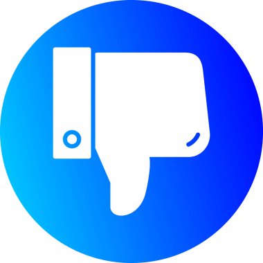 Bir elin mavi ve beyaz simgesinin vektör çizimi