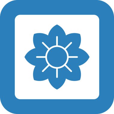 Ayçiçeği simgesi soyut bir grupta izole edildi