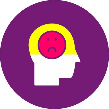 Beyin. Web simgesi basit illüstrasyon