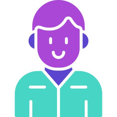 avatar erkek kişi simgesi düz stil