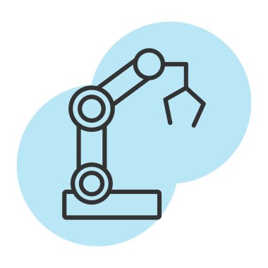 Yapay zeka robotu. vektör illüstrasyonu