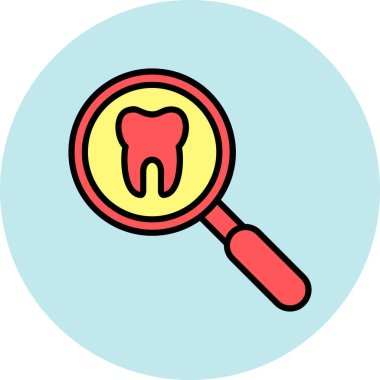 Diş simgesi, modern basit vektör çizimi