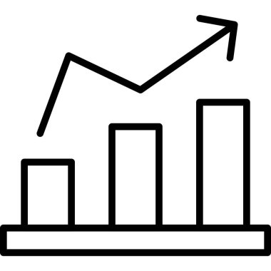 business graph vektör çizgisi simgesi tasarımı