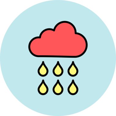 Bulut. Web simgesi basit illüstrasyon