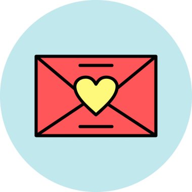 harf aşk mesajı simgesi - özet biçimi