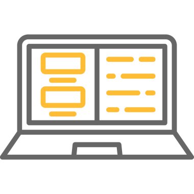 Web tasarımı ve geliştirme düz ikon vektör çizimi