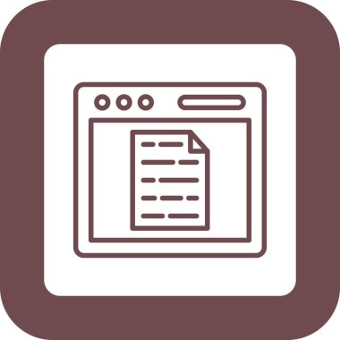 Belge. Web simgesi basit illüstrasyon
