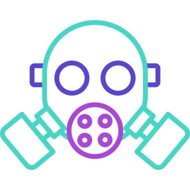 Maske. Web simgesi basit illüstrasyon