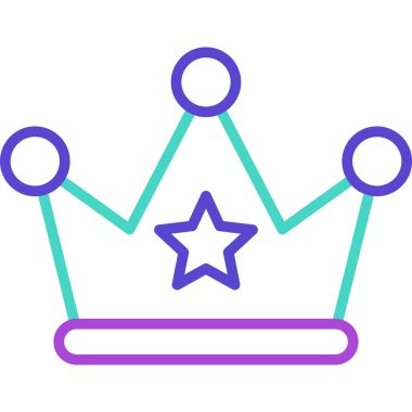 Taç. Web simgesi basit illüstrasyon