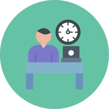 Masada oturan bir adamın vektör çizimi