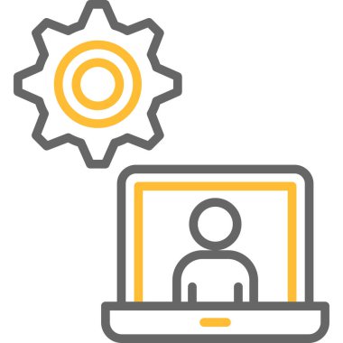 dizüstü bilgisayar web simgesi basit tasarım