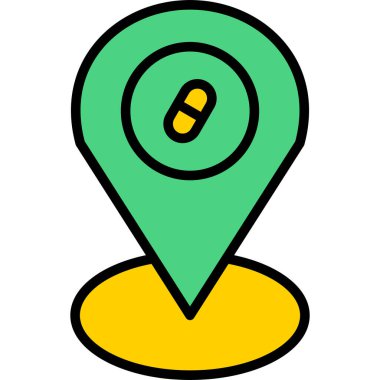 Harita konumu simgesi - taslak biçimi