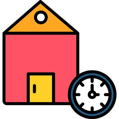 Ev. Web simgesi basit illüstrasyon