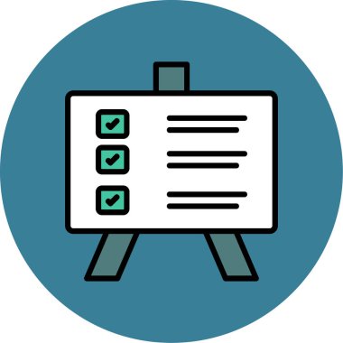 Kontrol listesi simgesi vektör illüstrasyonu