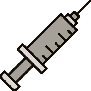 Enjeksiyon ikonu. Web için aşı vektör simgelerinin basit illüstrasyonu