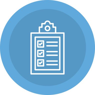 Kontrol listesi. Web simgesi basit illüstrasyon