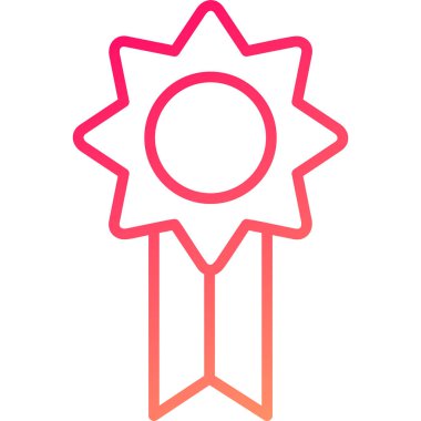 Madalya. Web simgesi basit illüstrasyon