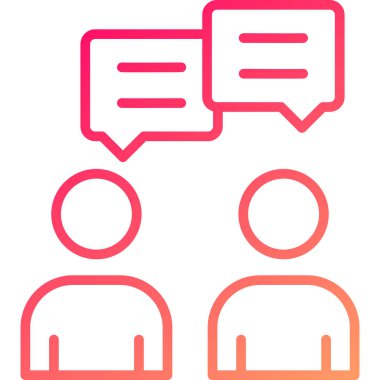 Konuş. Web simgesi basit illüstrasyon